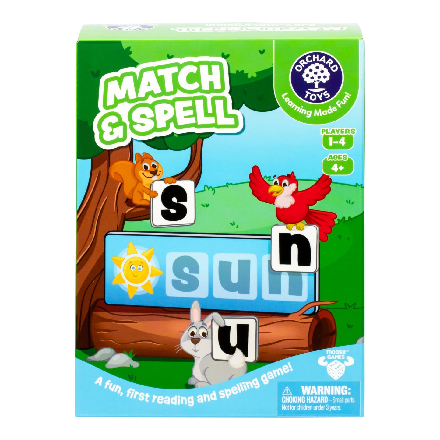 ORCHARD TOYS Match & Spell Game - Fun Word-Building for Ages 4+, Multicolor, Medium Size, Model 91053