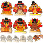 Yousoontic 24 Pcs Color Your Own Thanksgiving Turkey Tabletop Signs DIY Cute Turkey Wood Signs Thanksgiving Day Crafts Gifts for