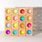 Acrylic Wooden Gem Block Acrylic Sparkling Translucent, 16 Pcs, Round