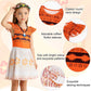 Eledobby Princess Costume For Girls Kids Halloween Outfits Birthday Party Cosplay Dresses 9-10Years Orange