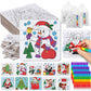 Arrowbash 30 Pack Color Your Own Christmas Jigsaw Puzzles for Kids Stackable Crayons Gift Bag DIY Religious Christmas Craft Pape