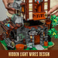 Funwhole Medieval Forge-House Lighting Building-Bricks Set - Blacksmith Kit Collectible Display Led Light Building Sets 1595 Pcs For Adults And Teen