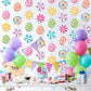 Capoda 8 Pieces Candy Party Decorations Candyland Paper Garlands Candy Paper Cutouts Lollipop Garland Banner Sweet Candy Hanging