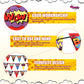 Breling Hero Birthday Party Banner Hero Birthday Party Decorations Hero Paper Pennant Banner Garland Decor for Kids Boys Birthda