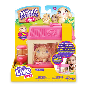 Little Live Pets - Mama Surprise Minis Bunny, Plush Bunny With Sounds And Movements, Who Has Babies, Interactive Pet, Toy For Bo