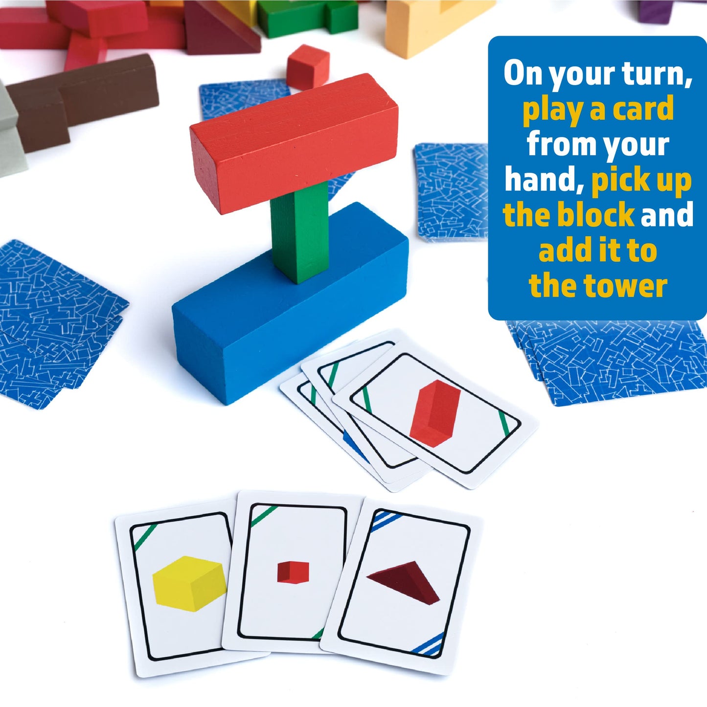 Continuum Games Build Up: The Classic Block Stacking Game 20 Block Tumbling Tower Balancing Game 2-6 Players Ages 8 And Up