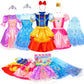 Teuevayl Princess Dress Up Clothes for Little Girl, Princess Costume for Girls Toddler Toys Role Play Princess Dress Up Christma
