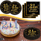 40 Pcs 21St Birthday Decorations Happy Birthday Decorations 21 Years Tableware Table Decorations Black Gold 21St Birthday Plates