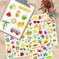 Summer Pool Beach Adhesive Stickers Luau Hawaii Sun Stickers 700 Count Forbirthday Invitations Envelopes Decorations Party Goodie Gifts Bags Decor School Game Class Rewards