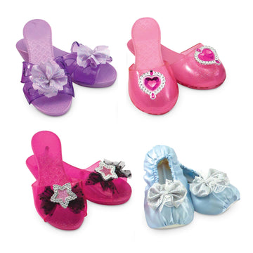 Melissa & Doug Role Play Collection - Step In Style! Dress-Up Shoes Set (4 Pairs), Multicolored, 11' X 12' X 4.5' Packaged