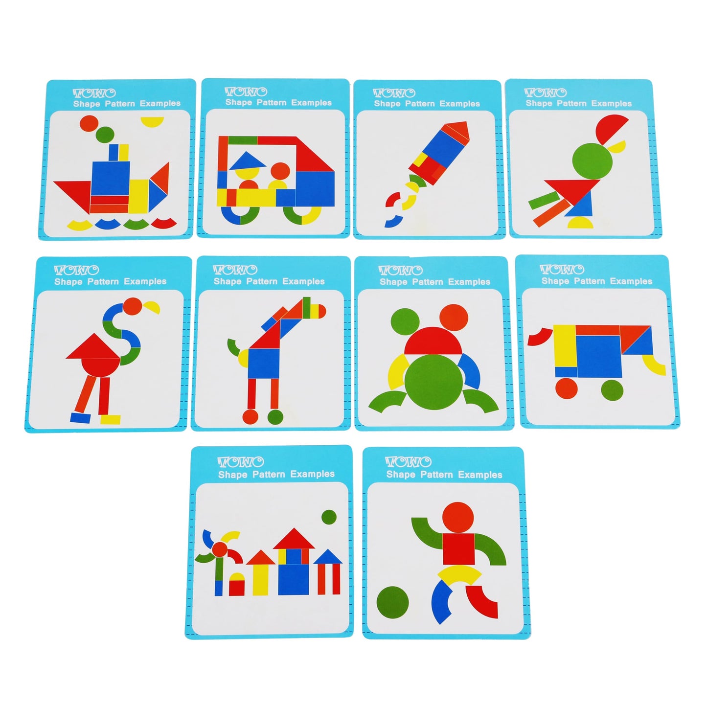 Wooden Magnetic Blocks Toys - Shape Pattern Building Block - Large Tangram Puzzles for Kids - Geometric Creative Development Toys Montessori Learning Material - Stocking Fillers Stuffers 3 Years