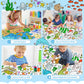 Ddmy Under The Sea Giant Poster, 72 X 35.5 Inch Versatile Drawing Paper For Kids, Classroom Wall/School/Home, Sea Animal Table Cover Coloring Sheets Tablecloth