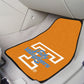 FANMATS Sports Team Logo Design Tennessee 2-Piece Carpeted Car Mats 18x27