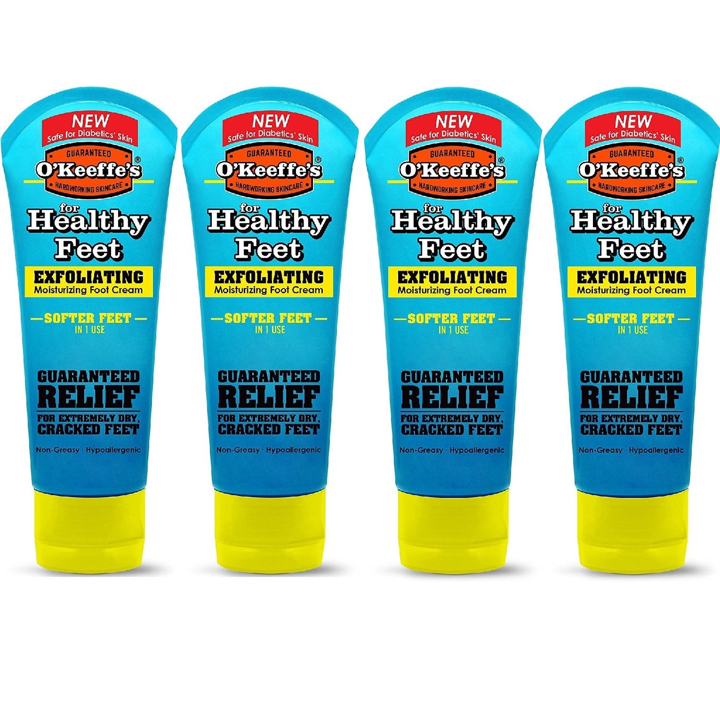 O'Keeffe'S Healthy Feet, Exfoliating Foot Cream, 3 Oz. Tube - 4 Pack