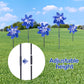 Battife 10 Packs Blue Pinwheels For Yard And Garden, Sparkly Reflective Pinwheel For Scare Birds Away, Wind Spinner Deterrent Ou