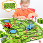 Beby Buty 48 PCS Puzzle Race Track Car Set for Toddlers - Green Plastic Track Toys for Ages 3-5, Gifts for Boys & Girls