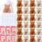Deekin Set Of 24 Valentine'S Day Mini Plush Bears With Greeting Cards And Organza Bags For Valentines Day Gifts Stuffed Little P