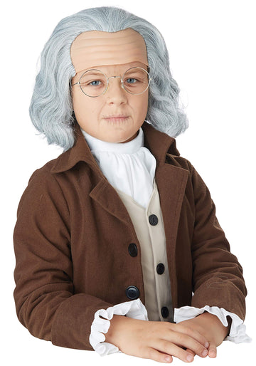 Child Benjamin Franklin Wig - St Silver