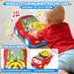 Heygelo 2-in-1 Toddler Push Car & Musical Steering Wheel - Red, Interactive Driving Game for Boys Aged 1-2, Model 2405D