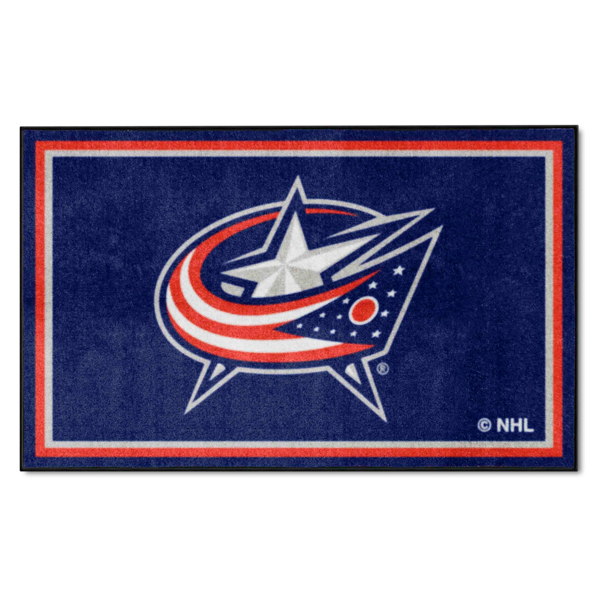 FANMATS 10577 Columbus Blue Jackets 4ft. x 6ft. Plush Area Rug