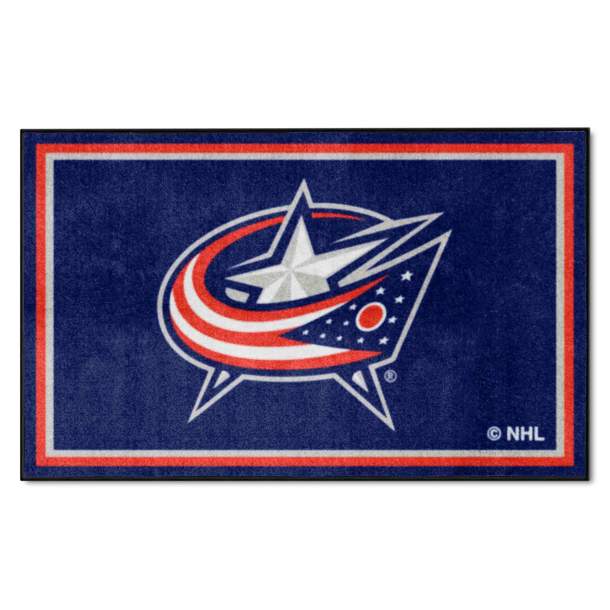 FANMATS 10577 Columbus Blue Jackets 4ft. x 6ft. Plush Area Rug