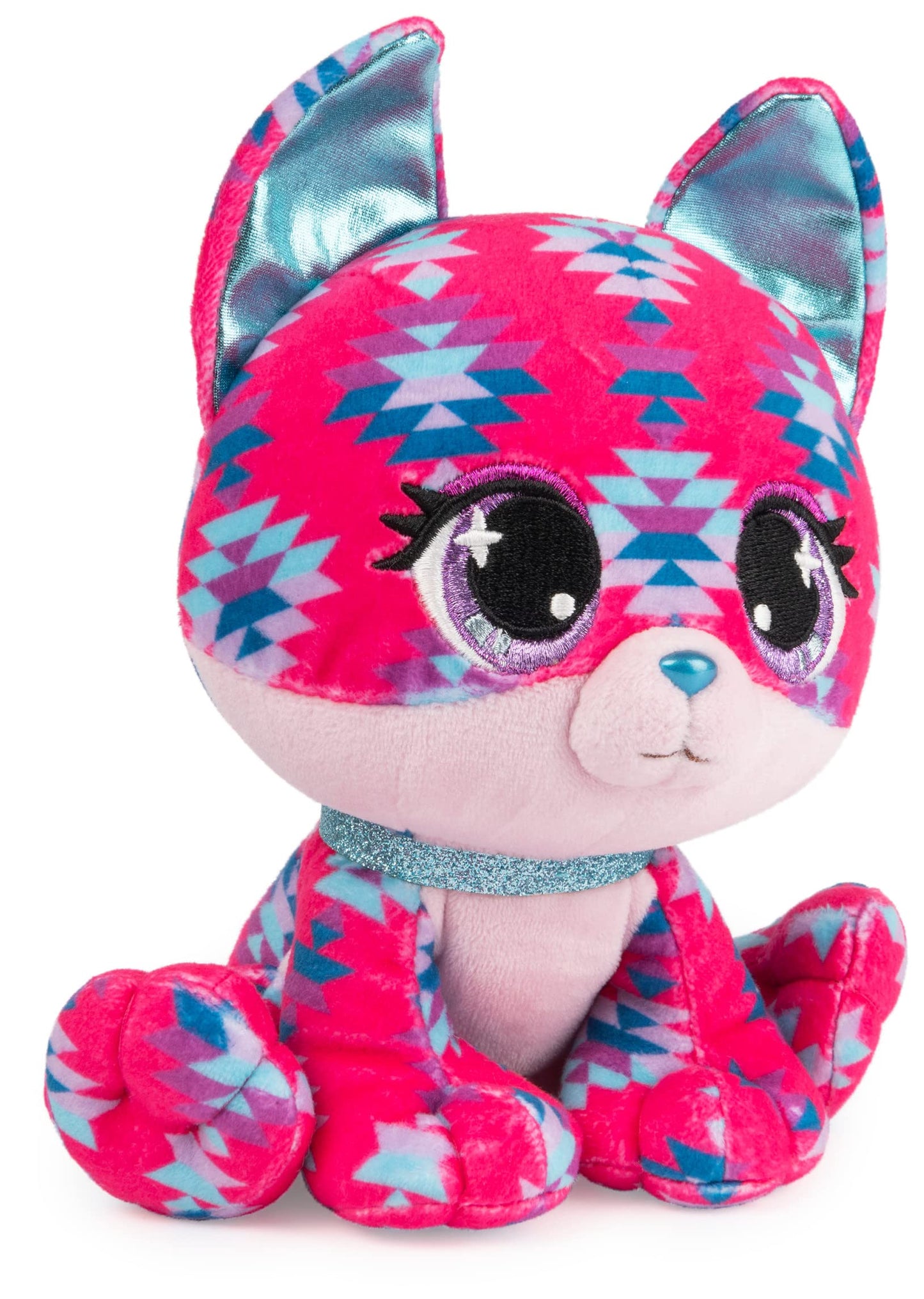 Gund P.Lushes Designer Fashion Pets Ciera Sunset Fox Stuffed Animal, Pink/Blue, 6