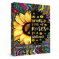 Sunflower Inspirational Puzzles For Adults 1000 Piece, Rainbow Mandala Colorful Flower Jigsaw Puzzle, Motivational Quote Puzzle