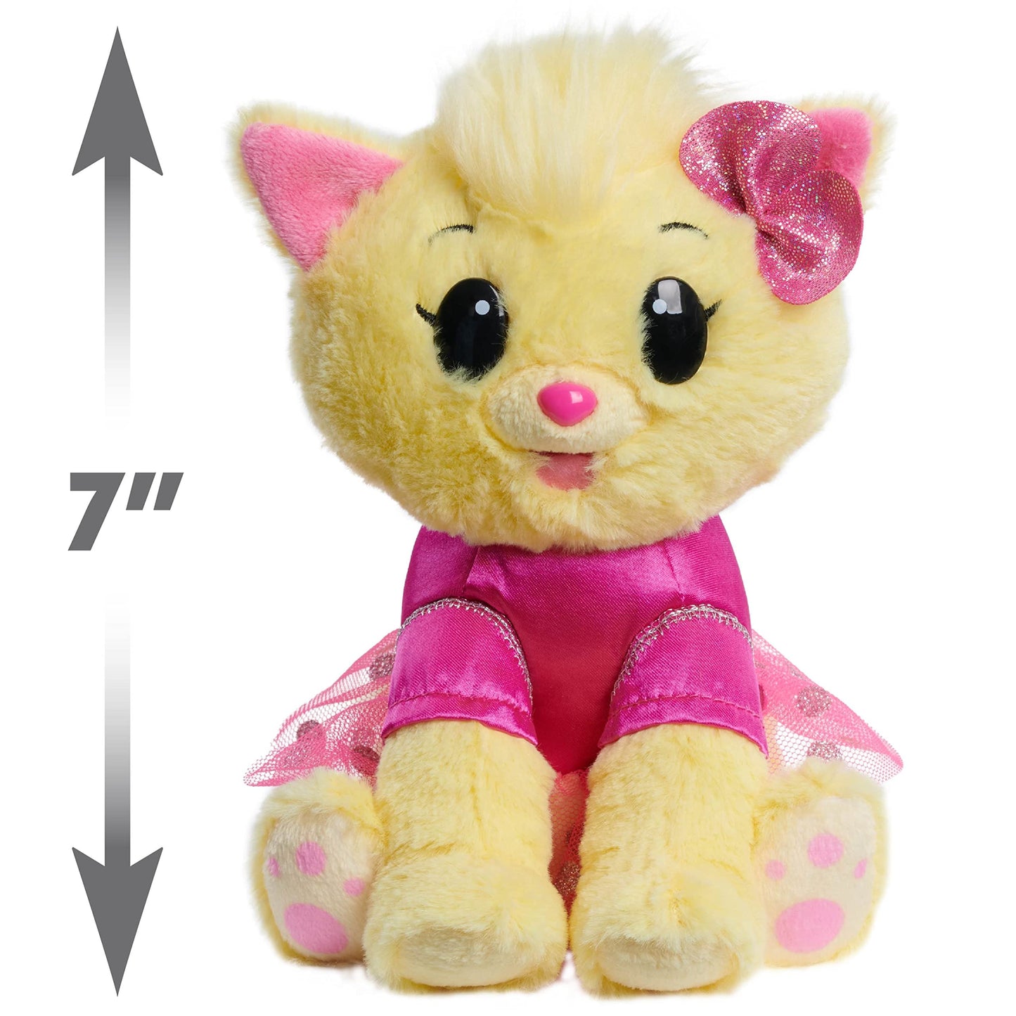 Ek World Kate'S 7-Inch Cat Rosie Plush Stuffed Animal, Unicorn, Soft Fabric, Rainbow Skirt, Kids Toys For Ages 3 Up By Just Play
