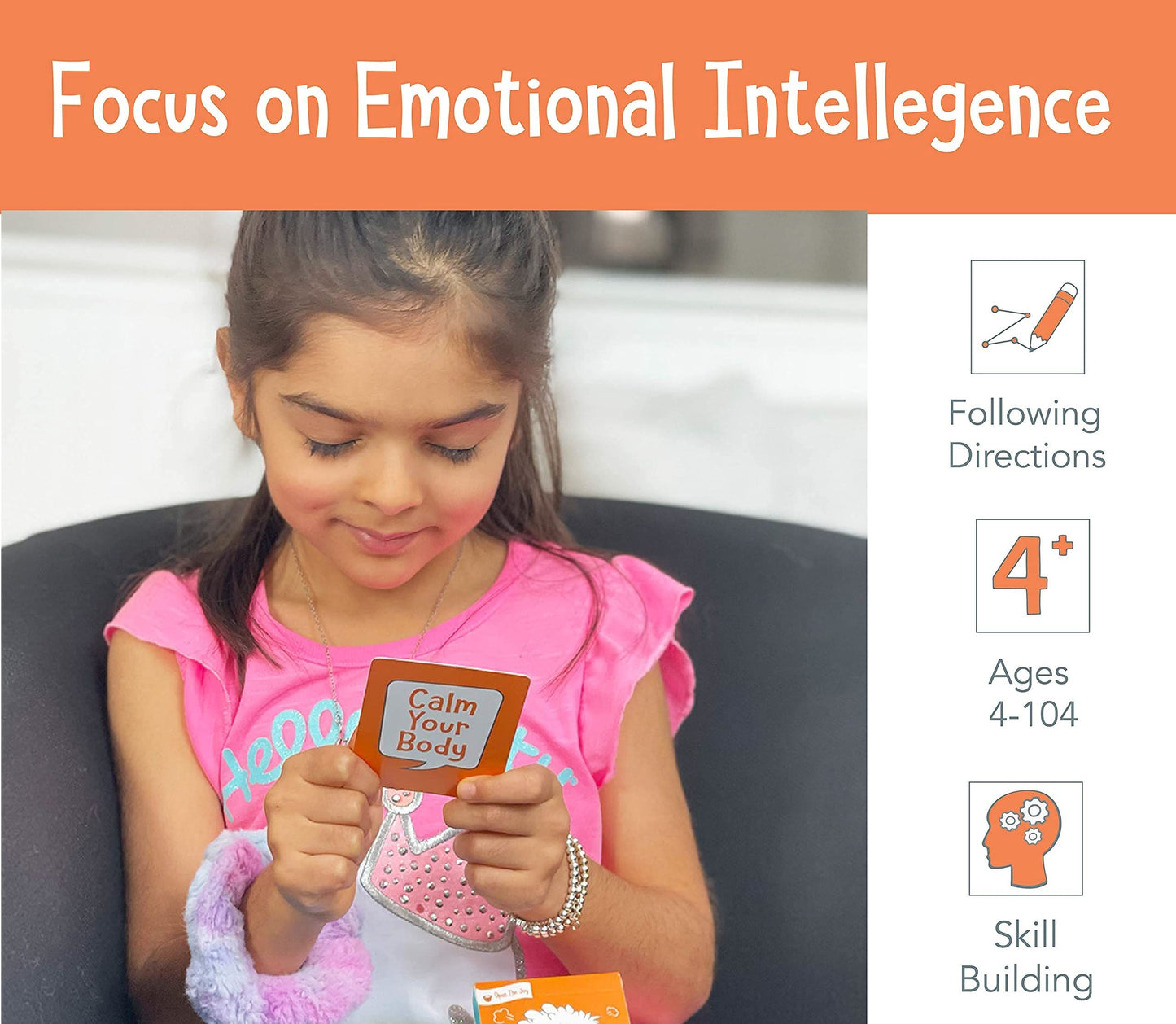 Open The Joy Anger Management Cards For Kids - Control Feelings With A Fun Card Game, 42+ Prompt Cards To Boost Emotional Intelligence - Ages 4+