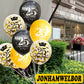 Jonhamwelbor Happy 25Th Birthday Anniversary Balloons (15Pcs 12Inch) 25 Year Old Balloons Decorations 25Th Black And Gold Latex