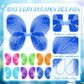 Junkin 36 Pcs Fairy Wings Kids Bulk Butterfly Costume Wings for Girls Halloween Dress up Butterfly Favors Role Play Supplies(Bri