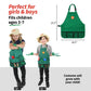Born Toys Gardening Tool Set for Kids Ages 3-7, Assorted Color, Includes Apron, Hat, Shovel, Gloves - Fun Pretend Play Gardening Set