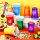 Ziliny 30 Pack Lets Fiesta Cups Mexican Party Supplies Cinco De Mayo 12 oz Disposable Plastic Cups for Taco Baby Shower Birthda
