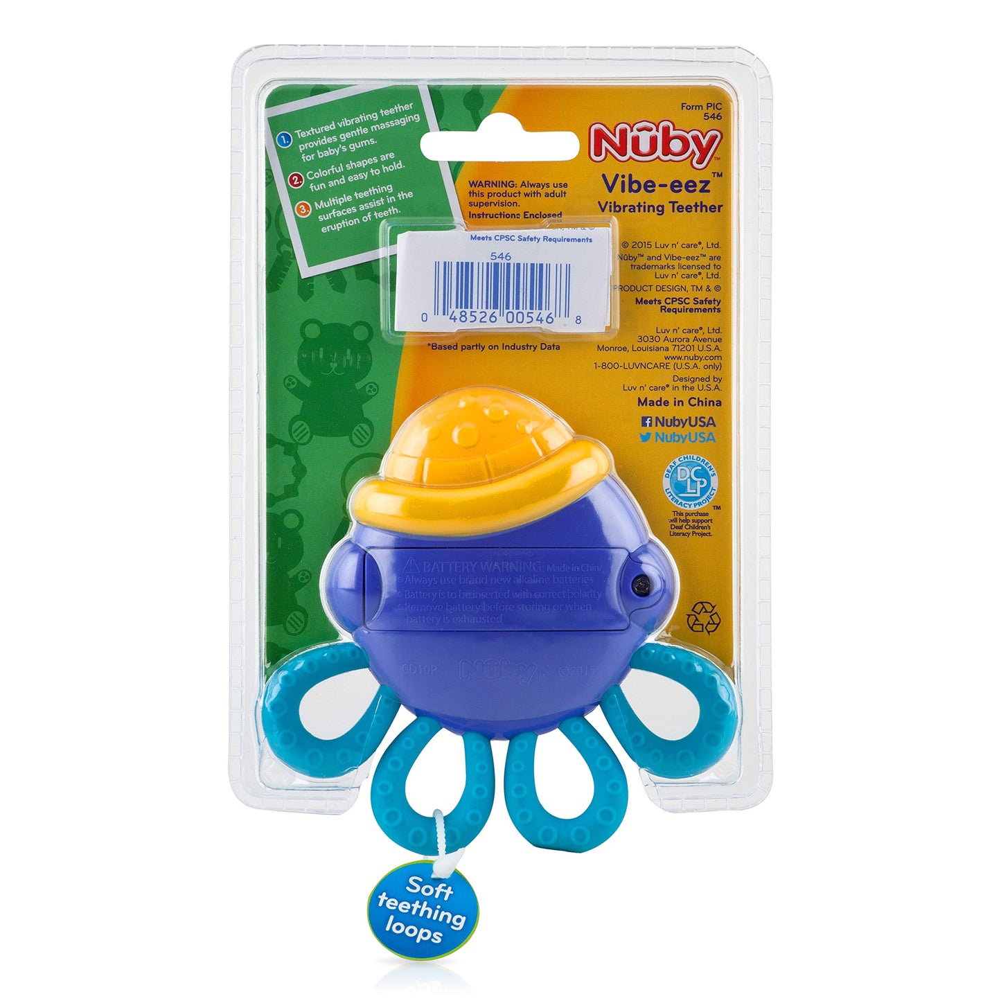 Nuby Vibe-Eez Teether, Octopus
