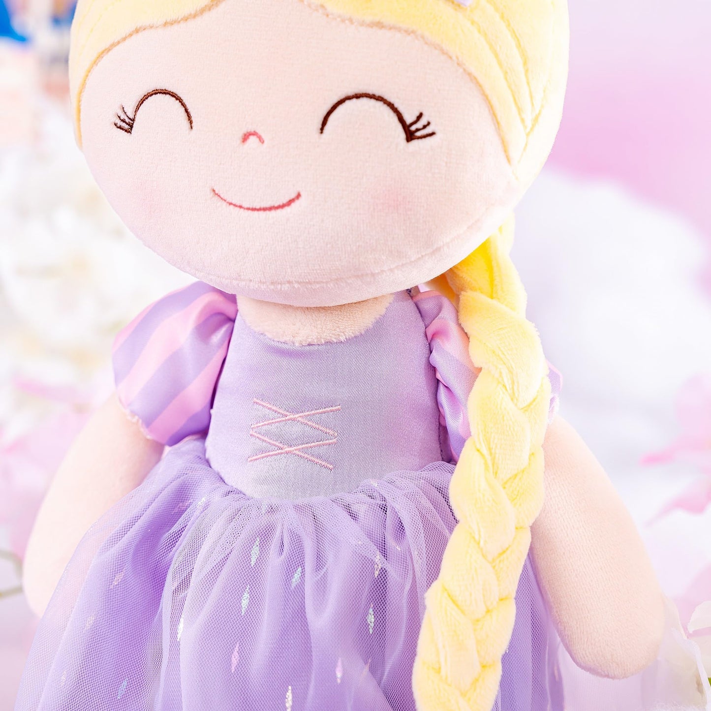 Gloveleya Dolls Princess Girls Toy First Baby Girl Gifts Soft Plush Manor Princess Doll Rapun Lavender 16'