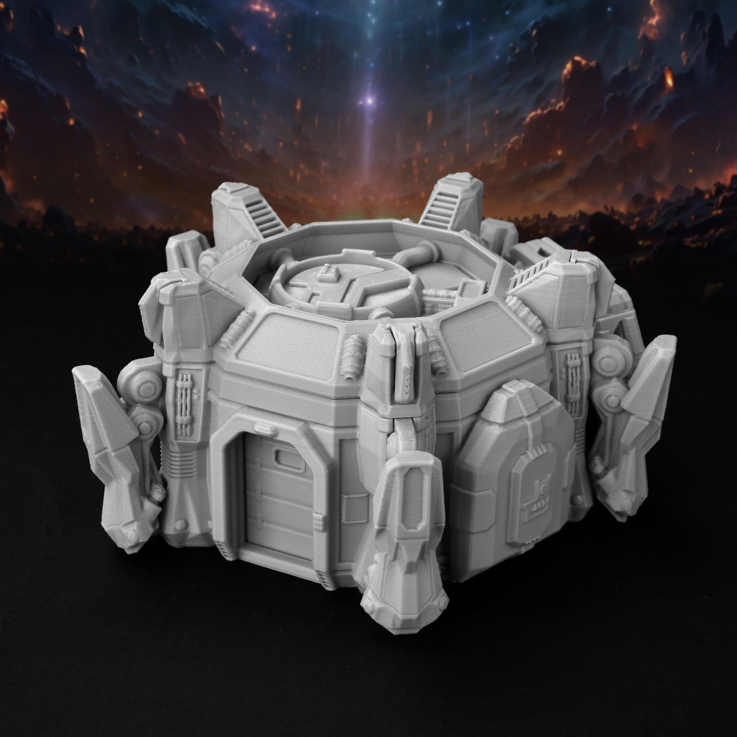 Sci-Fi Platform Walkways Set - RPG Terrain for mature-themeds  DND Walls and Bridges  Building Blocks for Tabletop RPG Games Like Dungeons and Dragons and Shadowrun-AF690C