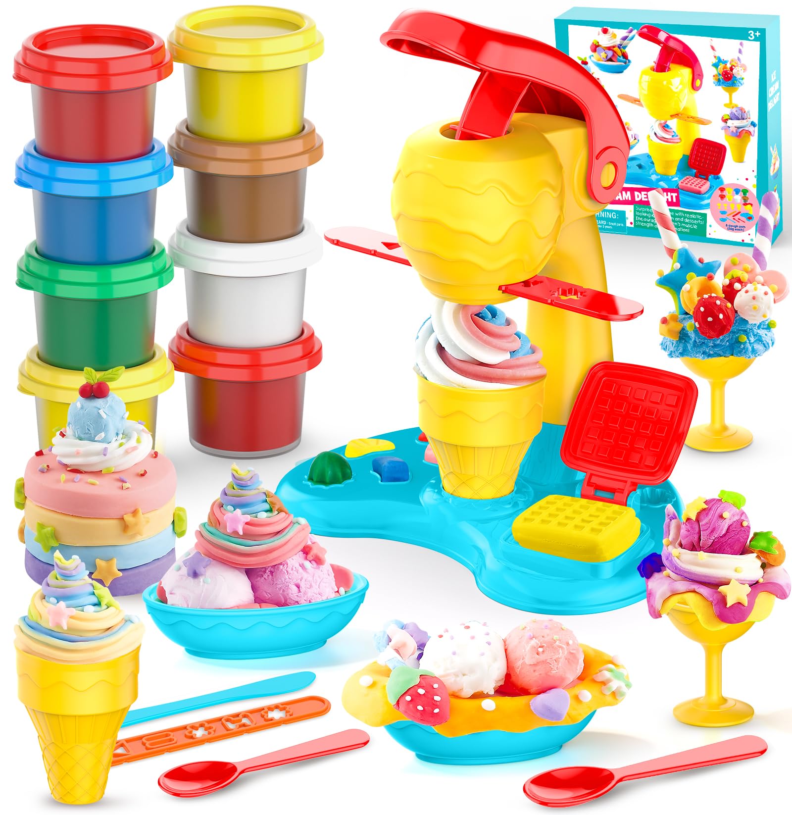 Playdough Sets for Kids Ages 4-8,Kids Toys for Ages 5-7 8-13,Toys for 3 4 5 6 7 8 Year Old Girl Gifts,Arts and Crafts for Kids 4