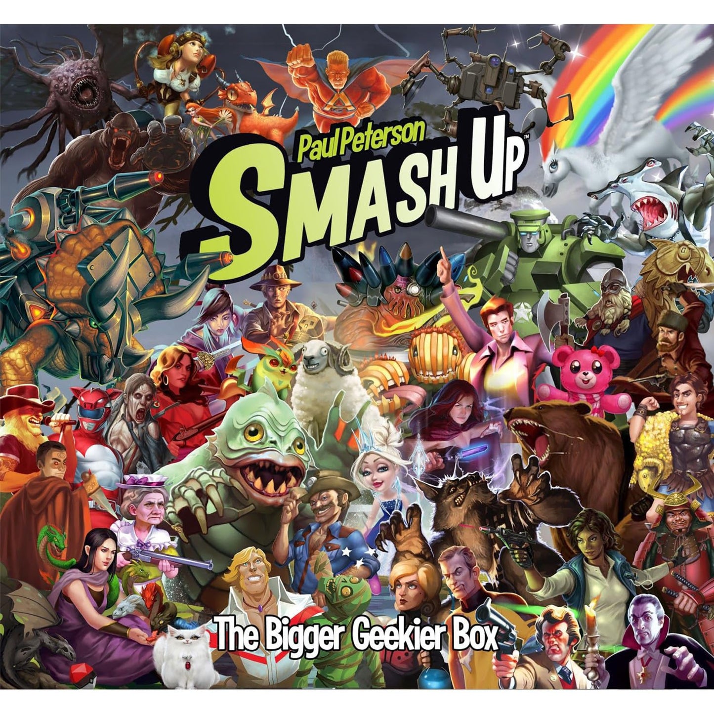 Aeg Smash Up: Bigger Geekier Box | Card Game Storage Solution | Includes Geeks & All-Stars Factions | 2-4 Players | Ages 14+ | 30-45 Minute Playtime