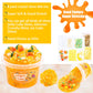 Clear Slime, Orange Mango Clear Jelly Cube Glimmer Crunchy Slime Kit With 8 Add-Ins, Idea Stress Relief Toy, Kids Party Favor, Birthday Christmas New Year Easter Gifts For Girls & Boys Age 6 7 8 9 10+