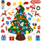 THAWAY DIY Felt Christmas Tree for Toddlers with 34 pcs Detachable Ornaments, Kids Door Wall Hanging Xmas Gifts Christmas Decora