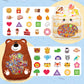 Joyreal Hide And Seek Busy Bag- 3 Pack Seek And Find Hidden Object Game, Sensory Hidden Object Search Problem Solving Travel Game For Kids 2+, Including Alphabet, Food, Fish, Animal (3)