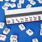 GUSTARIA Mahjong Tile Rack & Pusher Combo, Clear Acrylic, Set of 4, 17.72"x2.95"x1.2", Black, Model KRD-MAH-021
