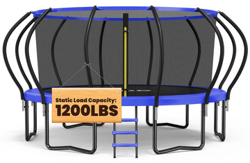 Orcc 1200Lbs Weight Capacity Trampoline 16 15 14 12 10 8Ft Without Basketball Hoop Water Sprinkler Spiral Ground Stakes Outdoor 