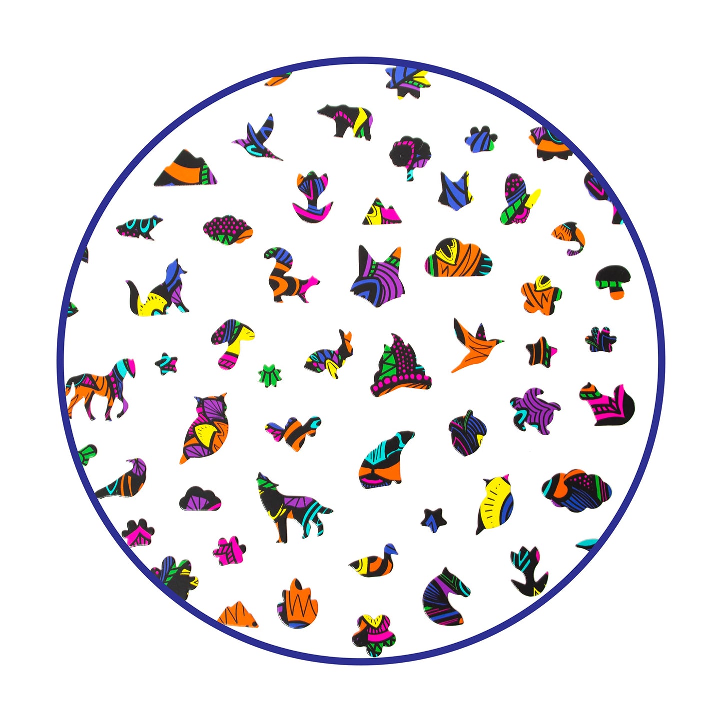TCG Toys Hidden Shapes Wolf Jigsaw Puzzle - 300 Pieces, Hand Drawn, Multicolor, Great Gift for All Ages
