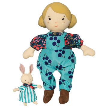Manhattan Toy 14" Playdate Friends Doll - Machine Washable, Multi Color, Includes Companion Stuffed Animal, Model 158630