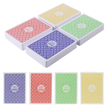 Gutshot Playing Cards, Waterproof Deck Of Cards With Spill-Proof Design, Great For Party, Game,And Magic, Pack Of 8 (Blue, Red,