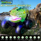 Drefirsa Remote Control Dinosaur Car for Boys Age 4-7 8-12, 50min+ Runtime Monster Truck Toy with Spray, Light, Music, 360 Rotat