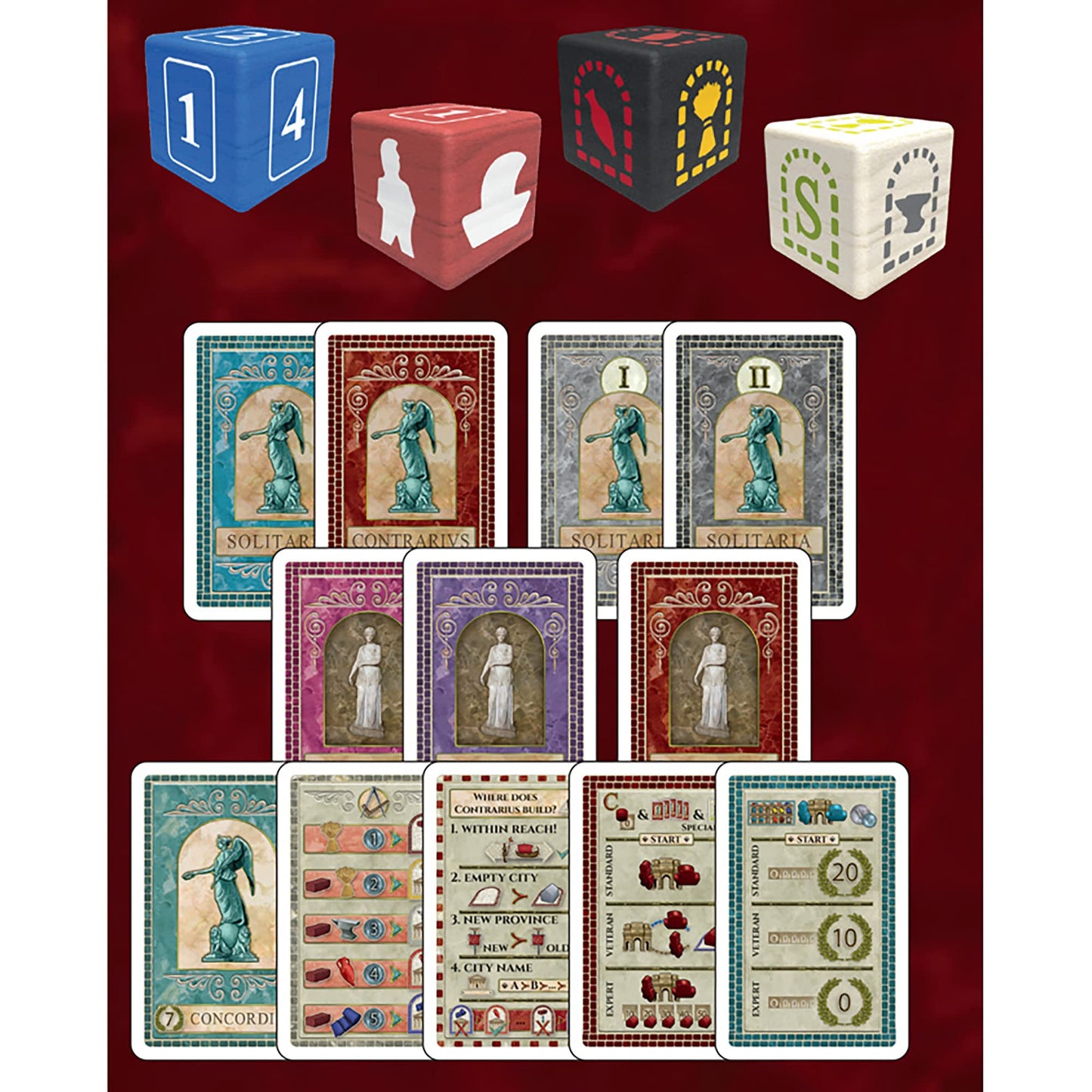 Rio Grande Games: Concordia Solitaria Expansion - Strategy Board Game Expansion To Concordia - Ages 14+, 1-2 Players, 60 Min Game Play, (Rgg615)