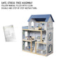 Lil' Jumbl Kids Wooden Dollhouse, 17-Piece Accessories & Furniture Are Included, With Balcony & Stairs, 3 Story Easy To Assemble