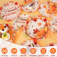 REDWORD Friendsgiving Plates, 98Pcs Friendsgiving Paper Plates-Serve 24 with Friends Giving Banner Fall Pumpkin Tablecloth Napki